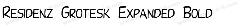 Residenz Grotesk Expanded Bold字体转换